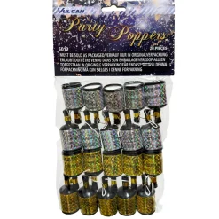 Partypopper, guld & silver 20 st