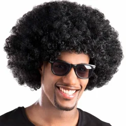 Peruk, disco groove svart