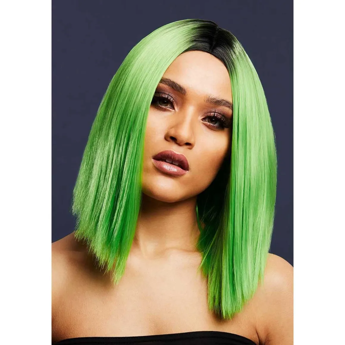 Peruk, Fever Kylie Wig Two Toned Blend Lime Green