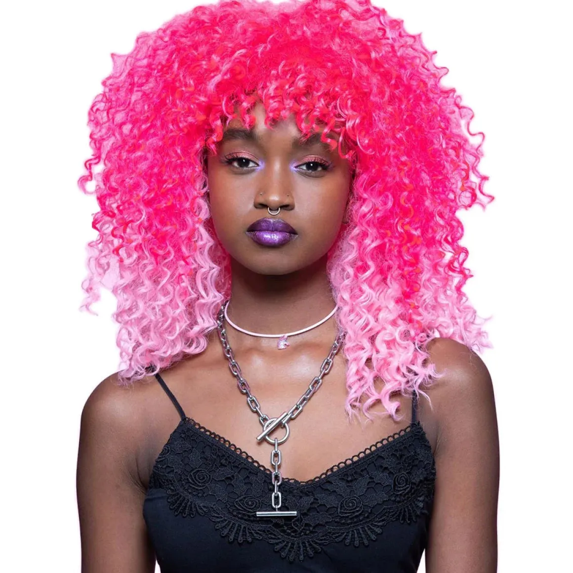 Peruk, Manic Panic Pink Passion Ombre Curl Girl