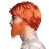 Peruk, orange med skägg