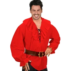 Piratskjorta, röd