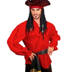 Piratskjorta, röd
