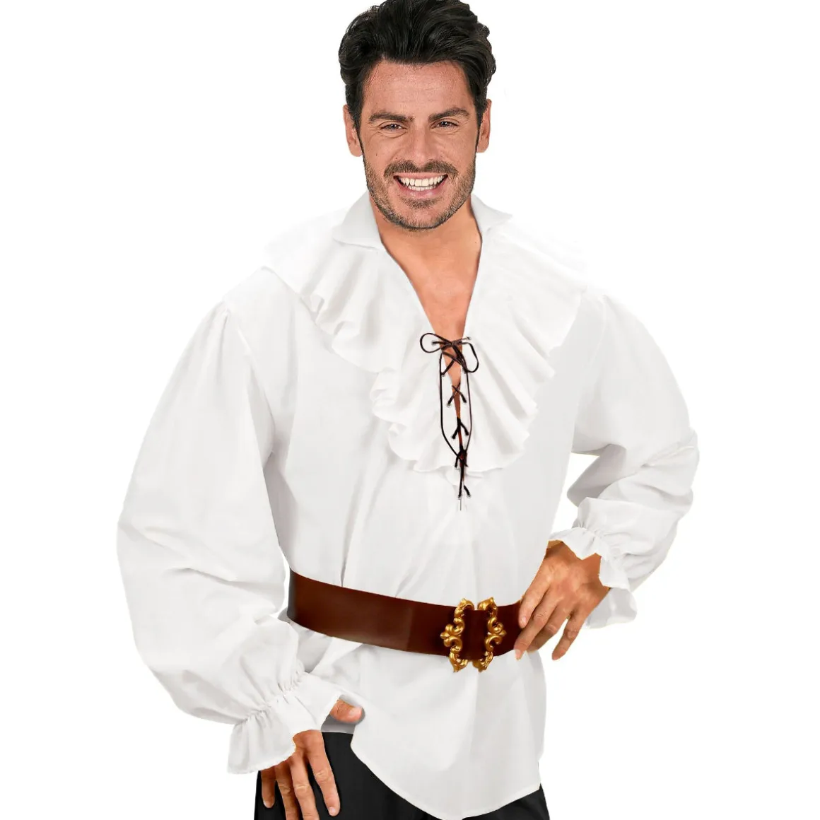 Piratskjorta, vit