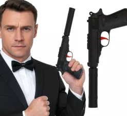 Pistol med ljuddämpare, 29 cm