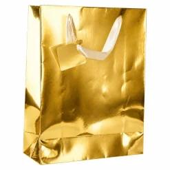 Presentpåse, guld 35x23 cm