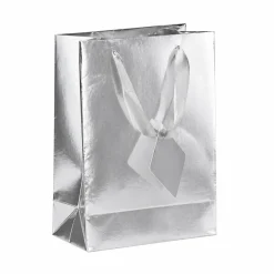 Presentpåse, silver 23x17,5 cm