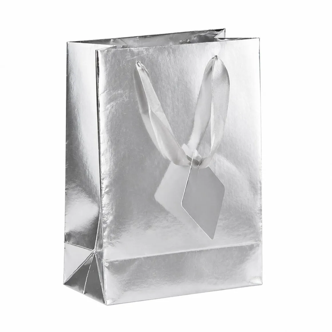Presentpåse, silver 23x17,5 cm