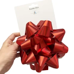 Presentrosett, metallic röd 1 st