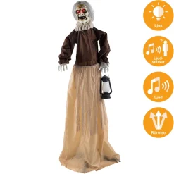 Prop animerad, lantern witch 165 cm