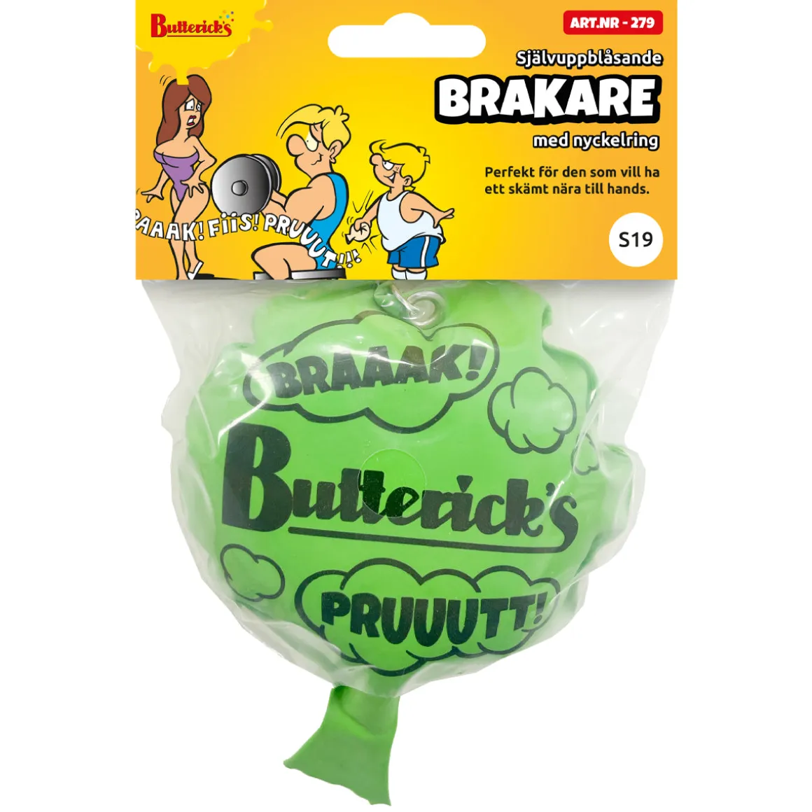 Pruttkudde, självblåsande nyckelring