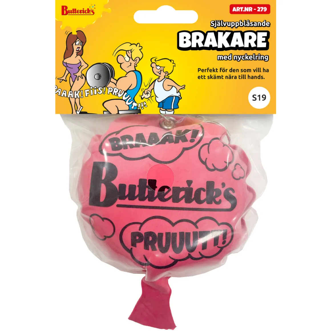 Pruttkudde, självblåsande nyckelring