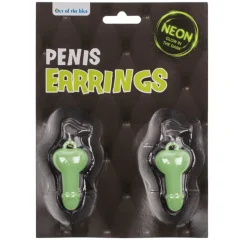 Örhängen, penis glow in the dark 1-par