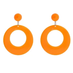 Örhängen, retro neon orange