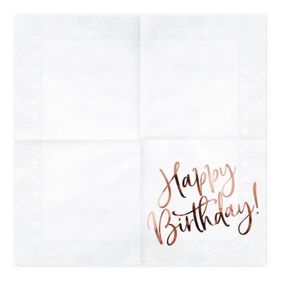 Servetter, happy birthday rosé 20 st