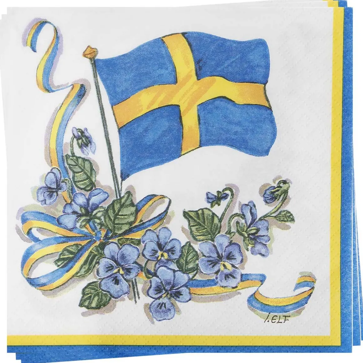 Servetter, svenska flaggan 20 st