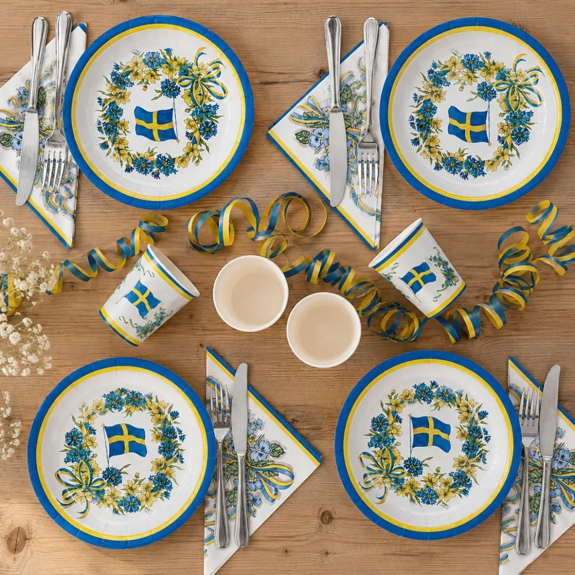Servetter, svenska flaggan 20 st