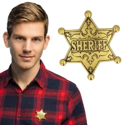 Sheriffstjärna, metall guld