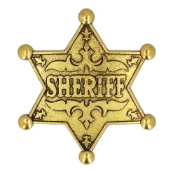 Sheriffstjärna, metall guld