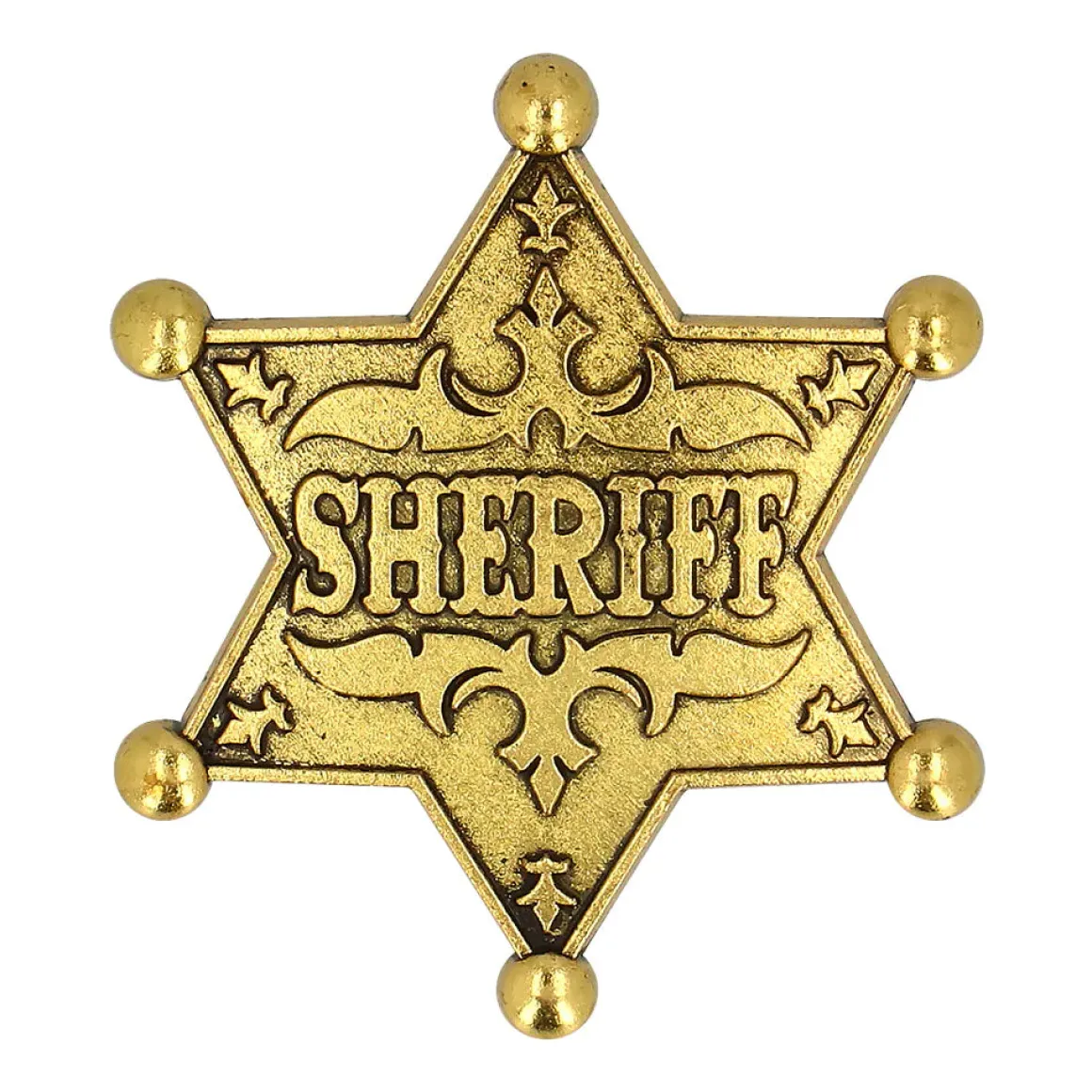 Sheriffstjärna, metall guld