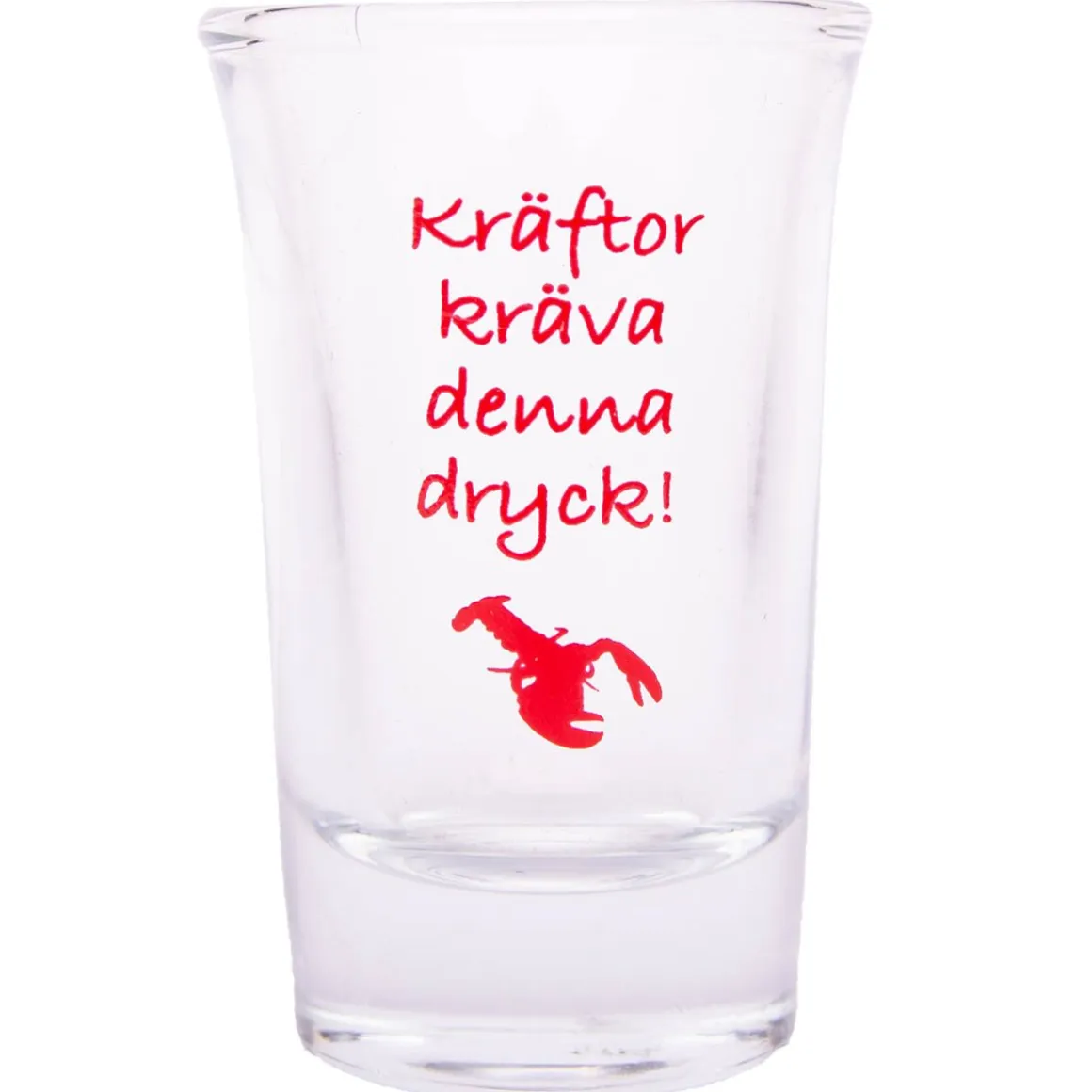 Snapsglas, kräftor kräver denna dryck