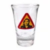 Snapsglas, vägskylt Ebba Busch