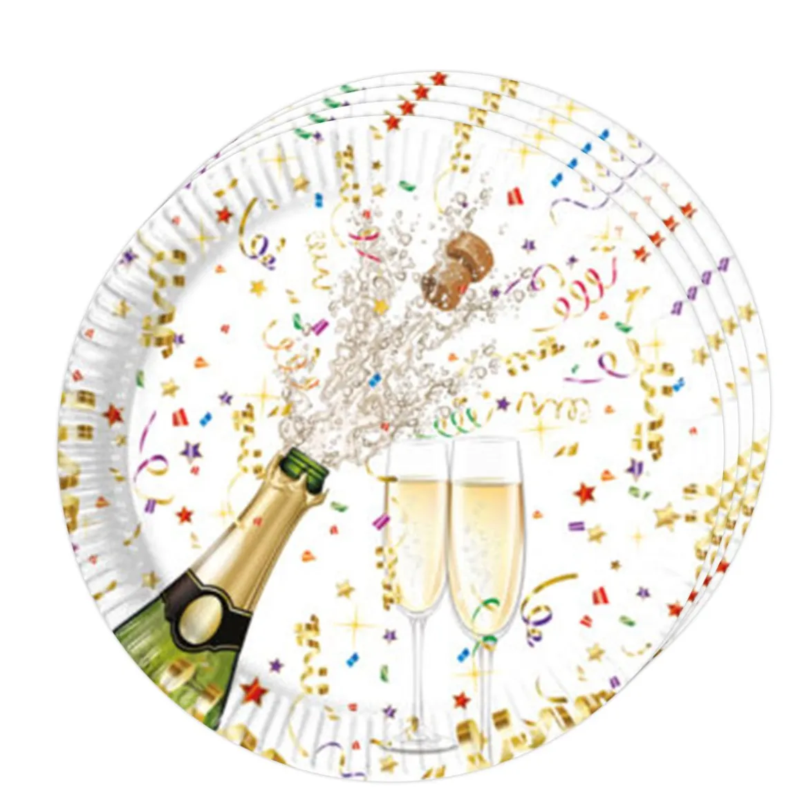 Tallrikar, champagne party 23 cm 8 st