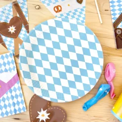 Tallrikar, oktoberfest Bayern Lightblue 8 st