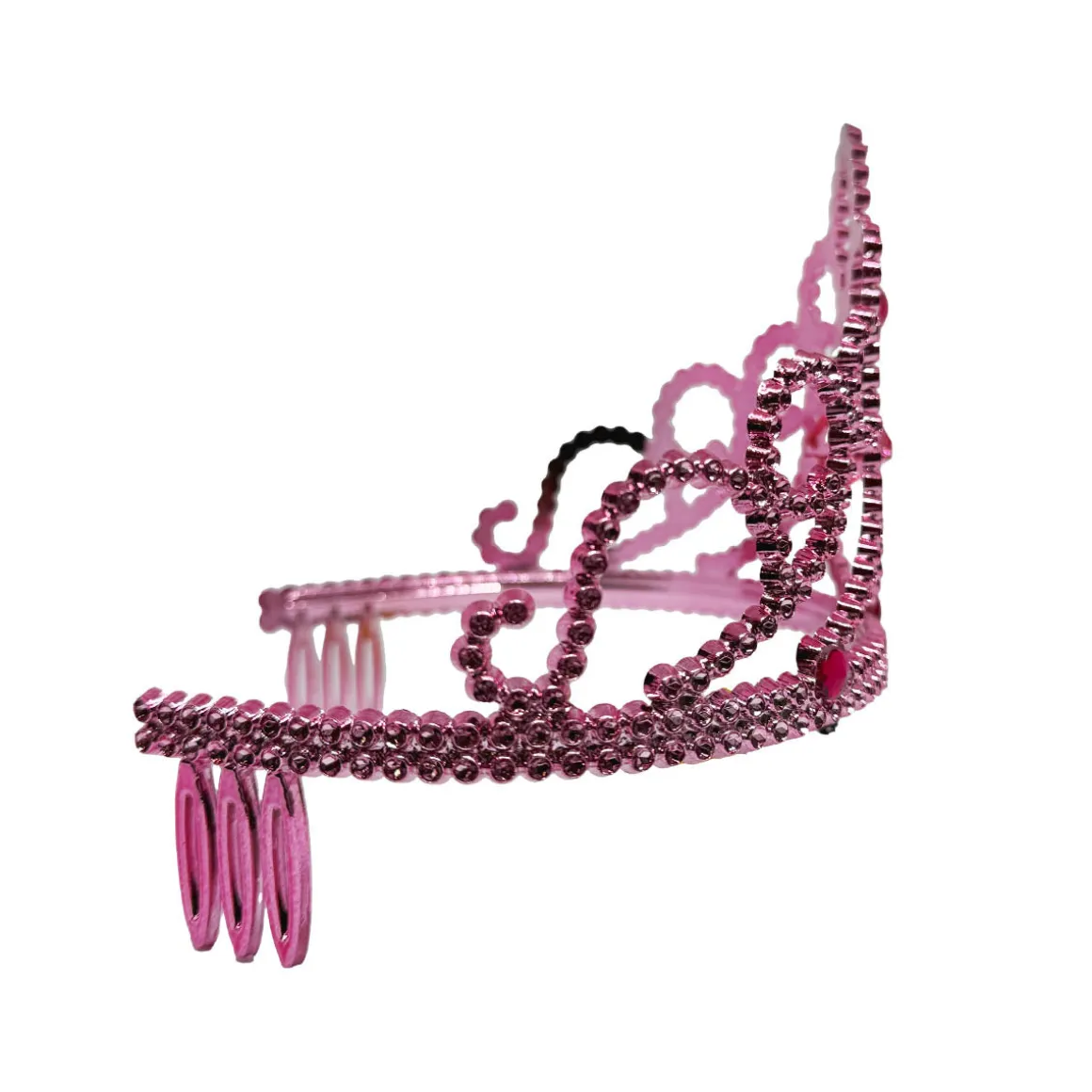 Tiara, rosa med sten
