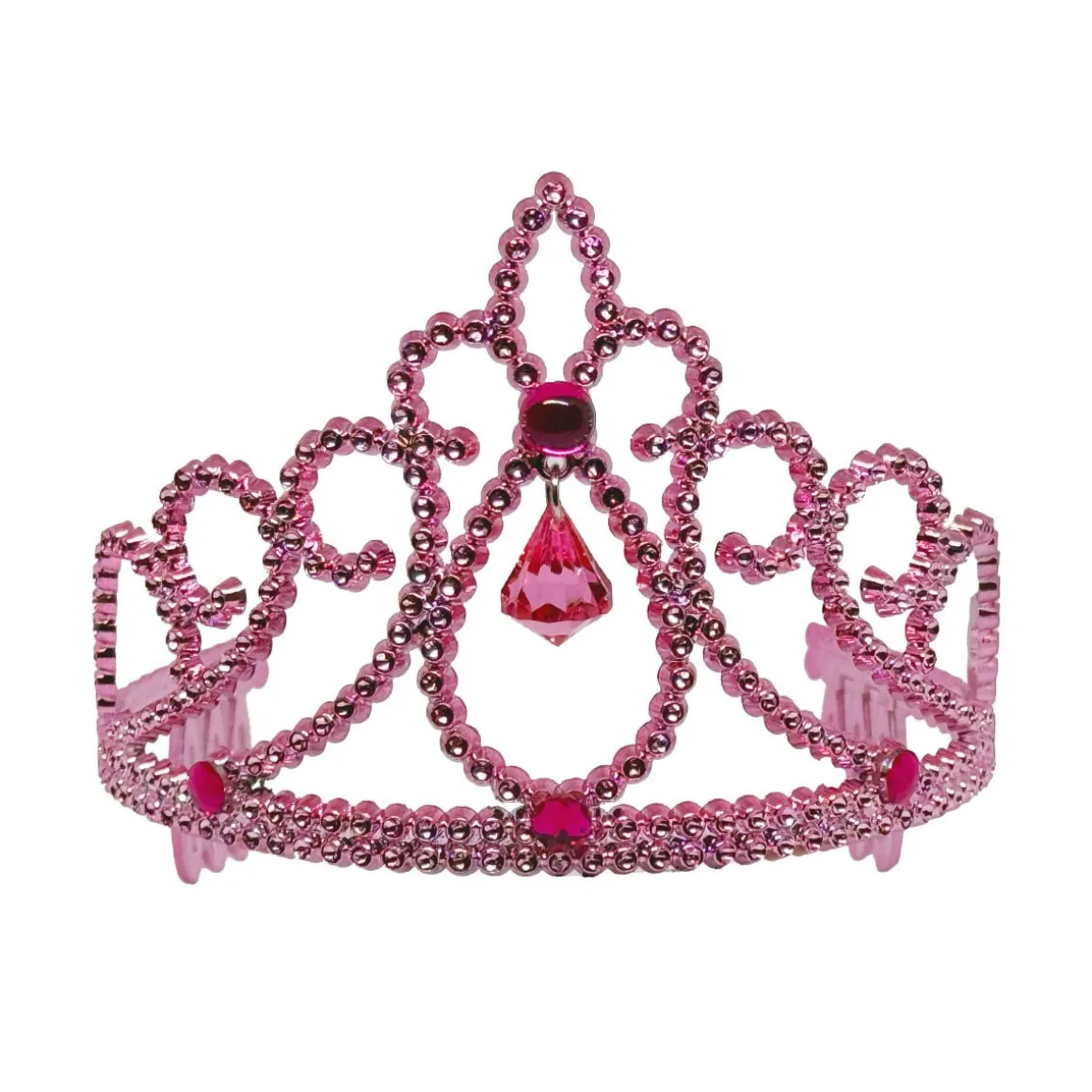 Tiara, rosa med sten
