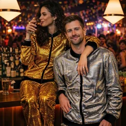 Träningsoverall, disco diamond guld