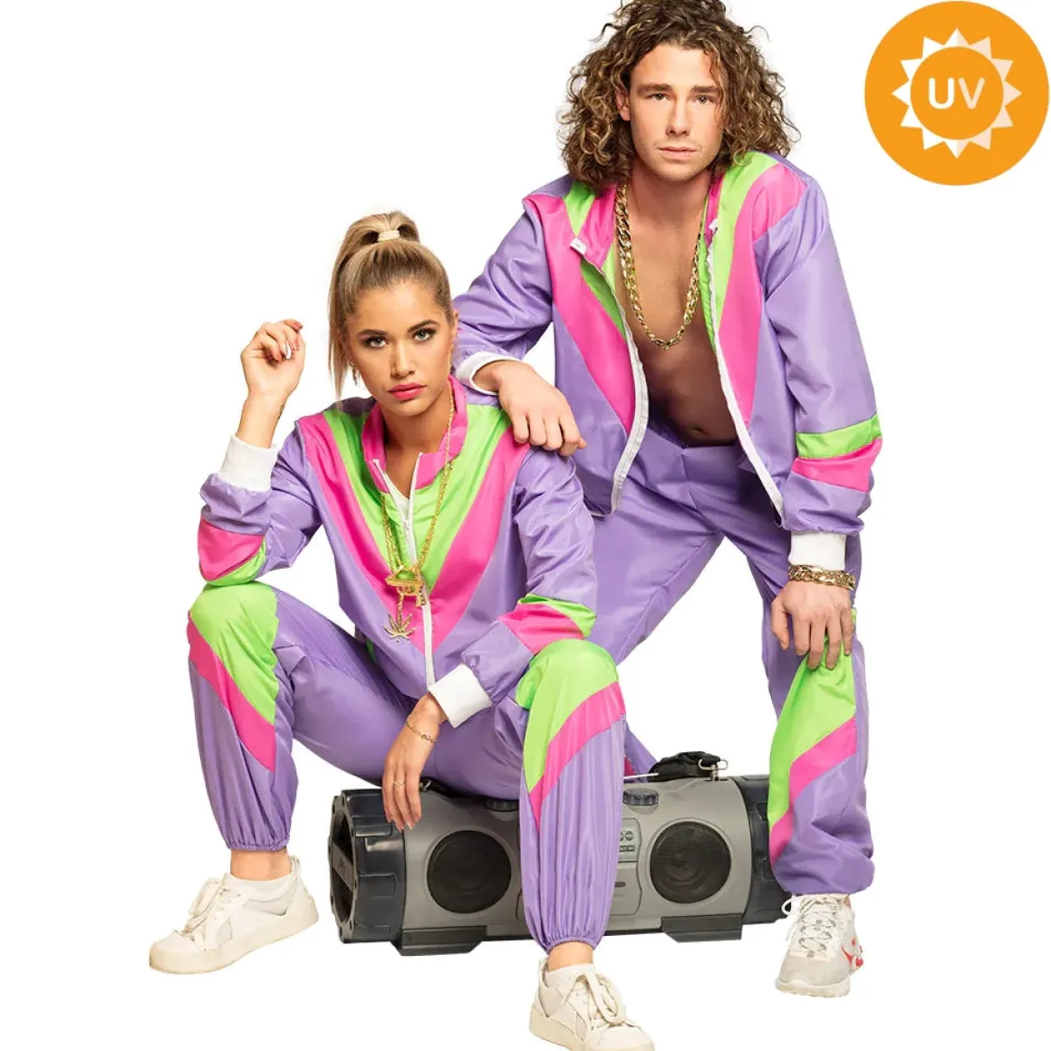 Träningsoverall, neon lila