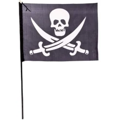 Tygflagga, pirat 46x30 cm