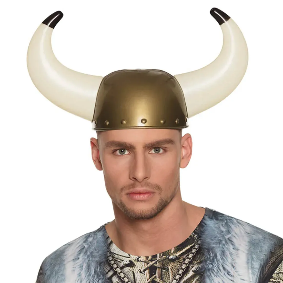 Vikingahjälm, stora horn