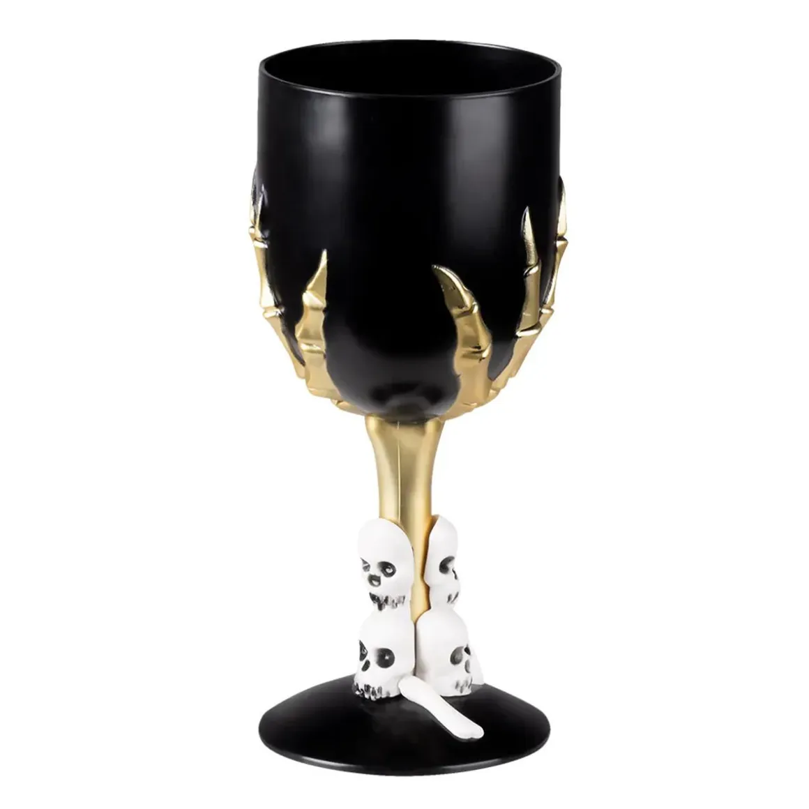 Vinglas, Goblet Skull svart 25 cl