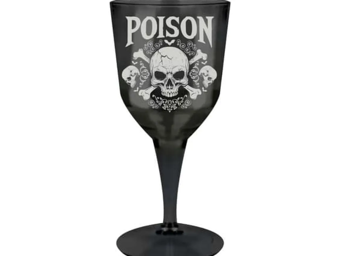 Vinglas i plast, poison 19 cm