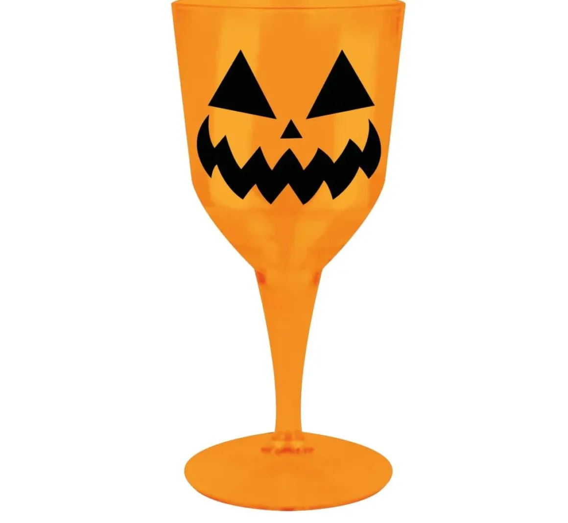 Vinglas i plast, pumpa 19 cm